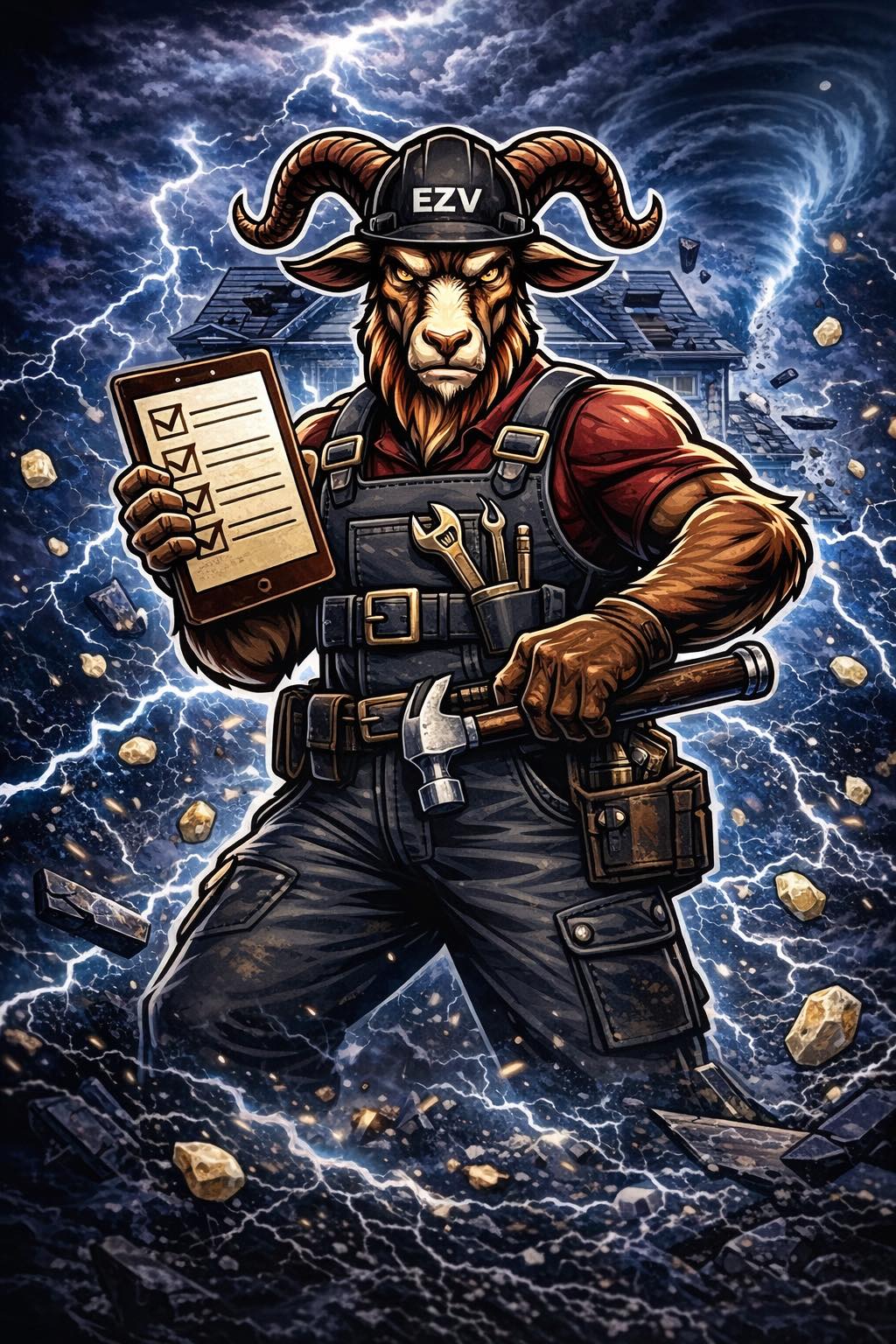 EZV Storm Recovery Goat Mascot